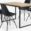 Mesas De Comedor|Conjuntos De Comedor>JYSK AABENRAA + KLARUPMesa AABENRAA L120 roble cálido + 4 sillas KLARUP negro