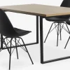 Mesas De Comedor|Conjuntos De Comedor>JYSK AABENRAA + KLARUPMesa AABENRAA L160 roble cálido + 4 sillas KLARUP negro