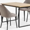 Mesas De Comedor|Conjuntos De Comedor>JYSK AABENRAA + VELLEVMesa AABENRAA L120 roble cálido +4 sillas VELLEV arena/negro