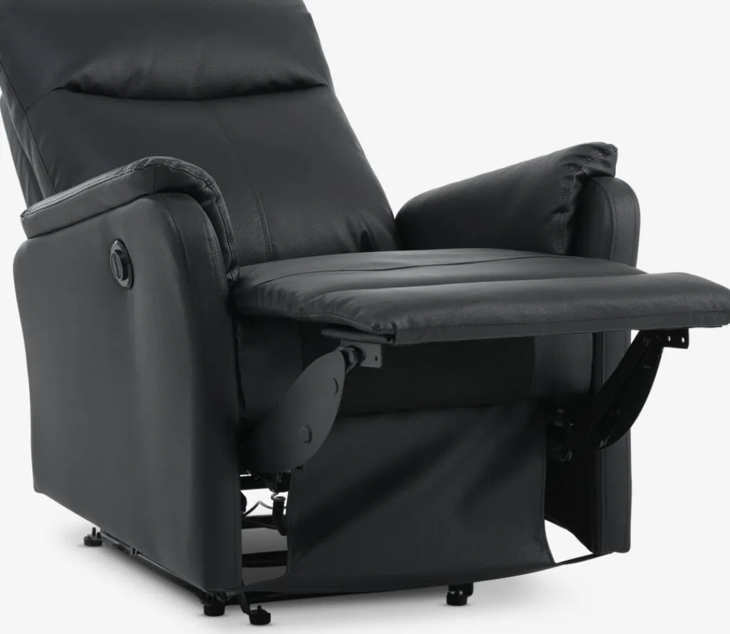 Sillones>JYSK ABILDSKOVSillón reclinable ABILDSKOV eléctrico polipiel Negro