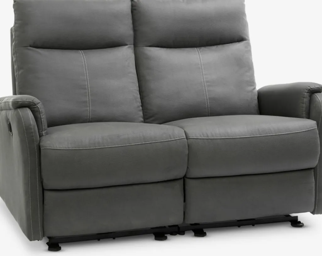 2 Plazas|3 Plazas>JYSK ABILDSKOVSofá ABILDSKOV reclinable polipiel Gris