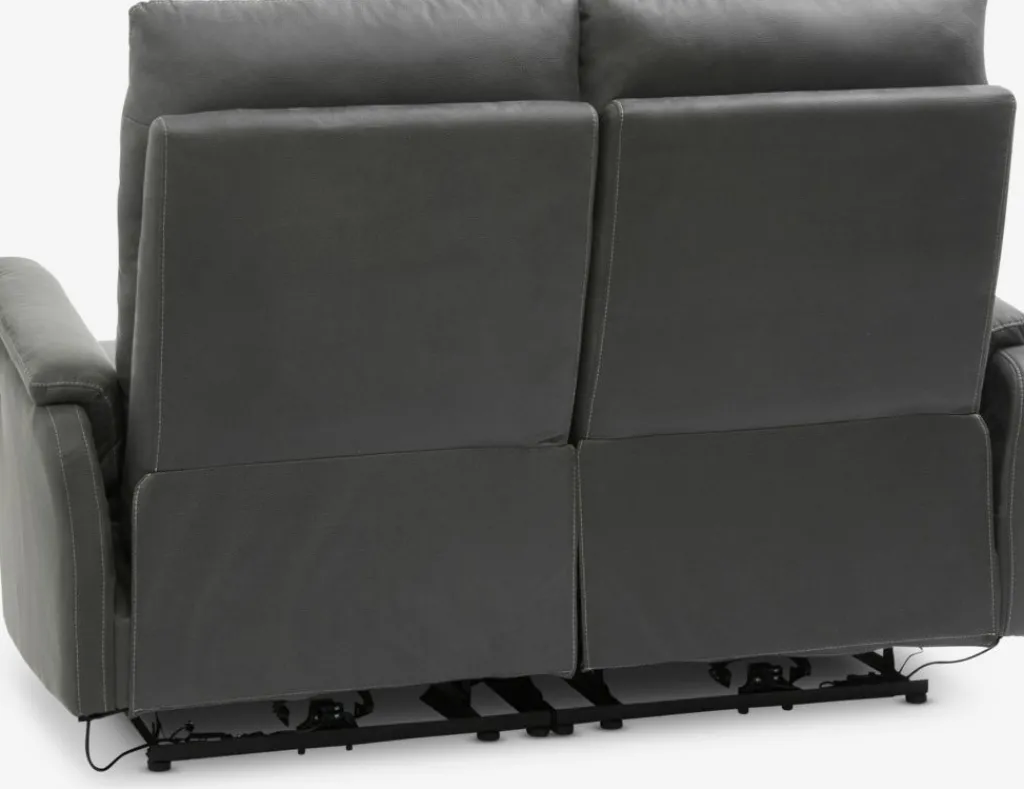 2 Plazas|3 Plazas>JYSK ABILDSKOVSofá ABILDSKOV reclinable polipiel Gris
