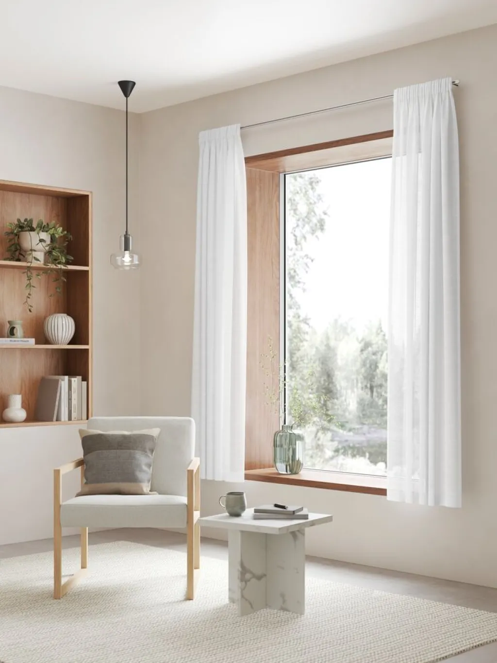 Cortinas Traslúcidas>JYSK ABRAURCortina ABRAUR 1x140x175 blanco crudo Blanco roto