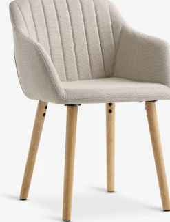 Sillas De Comedor>JYSK ADSLEVSilla de comedor ADSLEV tela beis/color roble natural Beige
