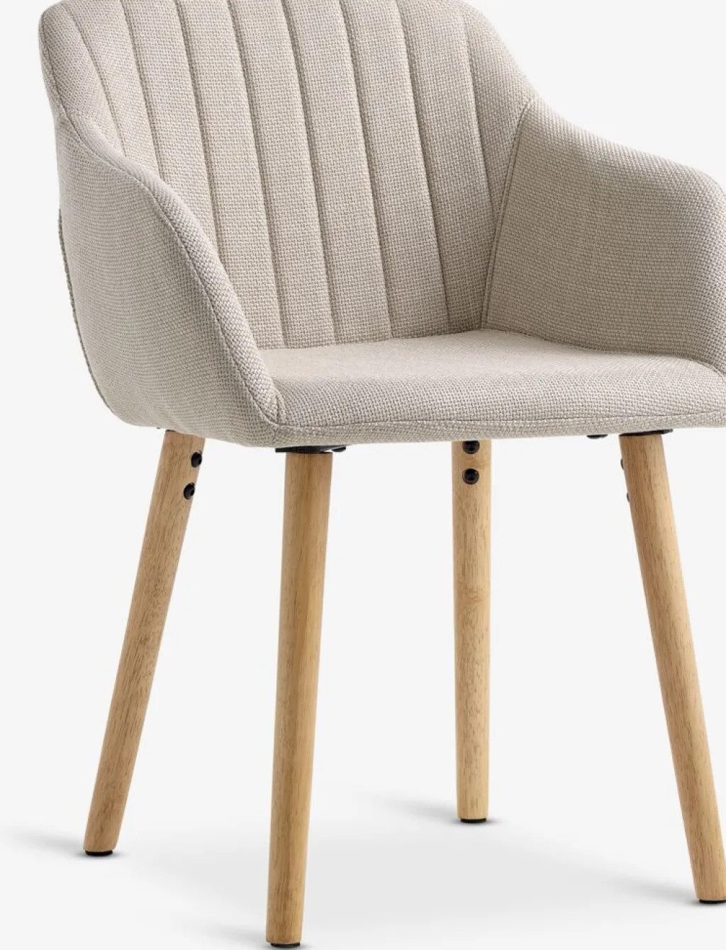 Sillas De Comedor>JYSK ADSLEVSilla de comedor ADSLEV tela beis/color roble natural Beige