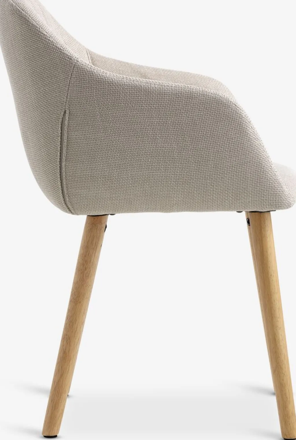Sillas De Comedor>JYSK ADSLEVSilla de comedor ADSLEV tela beis/color roble natural Beige