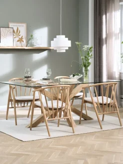 Mesas De Comedor|Conjuntos De Comedor>JYSK AGERBY + LYKSBORGMesa AGERBY L190 roble natural + 4 sillas LYKSBORG roble