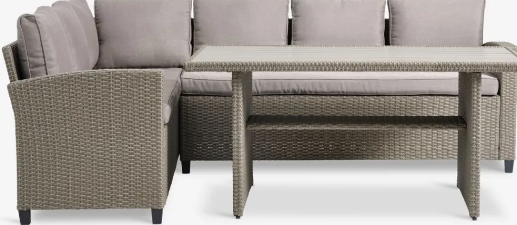 Conjuntos Mesa Y Sillas De Jardín|Muebles De Jardín>JYSK AGERMOSEConjunto muebles jardín AGERMOSE 6 plazas Natural