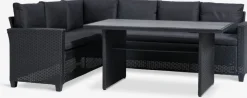 Conjuntos Mesa Y Sillas De Jardín|Muebles De Jardín>JYSK AGERMOSEConjunto muebles jardín AGERMOSE 6 plazas Negro