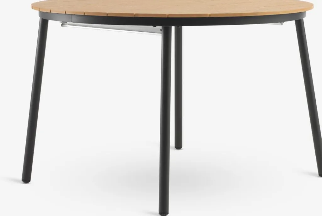 Conjuntos Mesa Y Sillas De Jardín>JYSK AKTIVEN + STORDALENMesa AKTIVEN L118/168 + 4 sillas STORDALEN natural