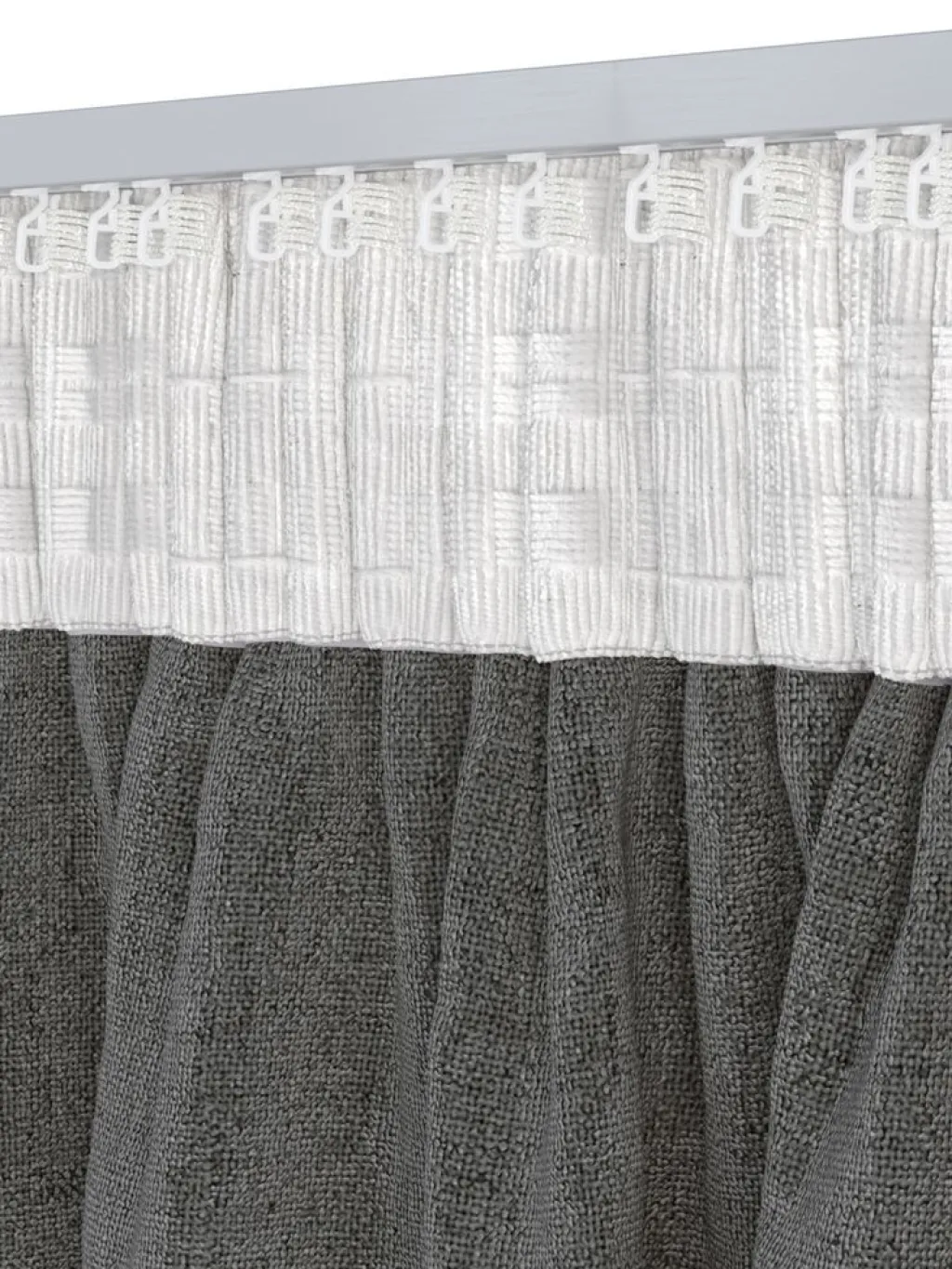 Cortinas Opacas>JYSK ALDRACortina opaca ALDRA 1x140x300 antracita Gris oscuro