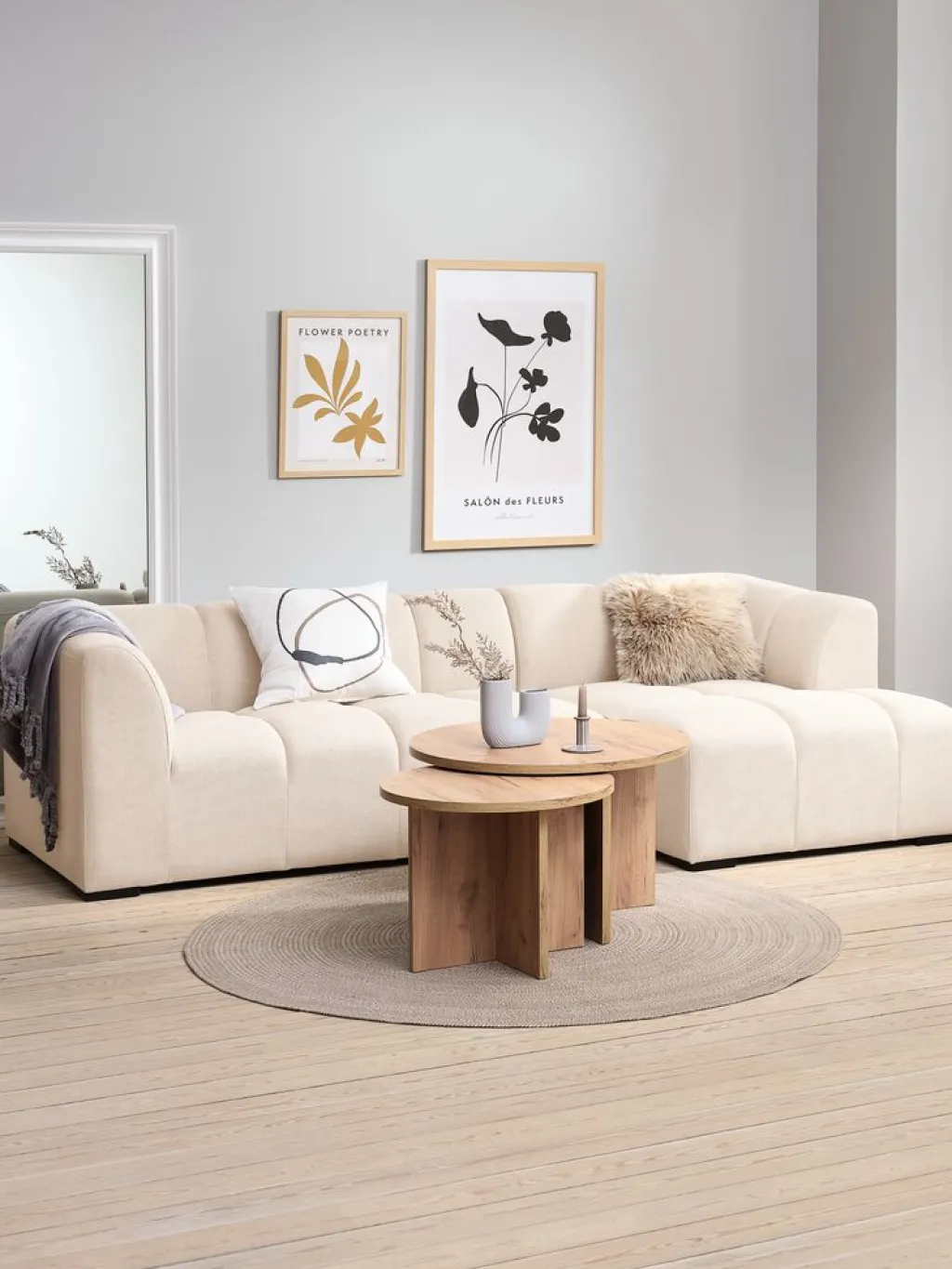2 Plazas|3 Plazas>JYSK ALLESESofá ALLESE chaise longue derecha tela beis