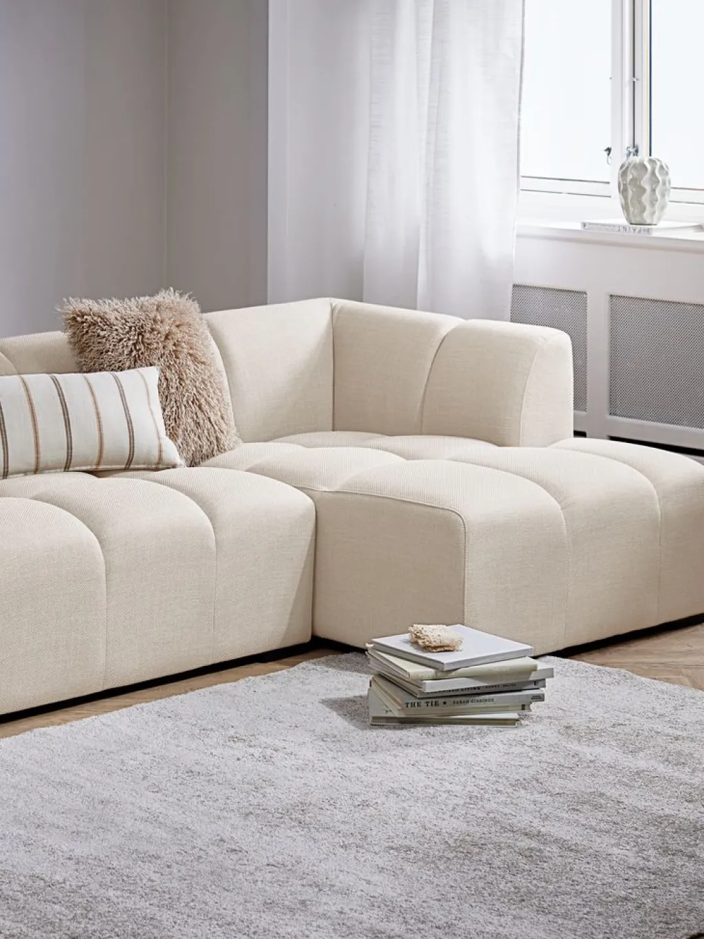 2 Plazas|3 Plazas>JYSK ALLESESofá ALLESE chaise longue derecha tela beis