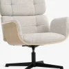 Sillones>JYSK ALLINGESillón reclinable ALLINGE giratorio tela beis/negro
