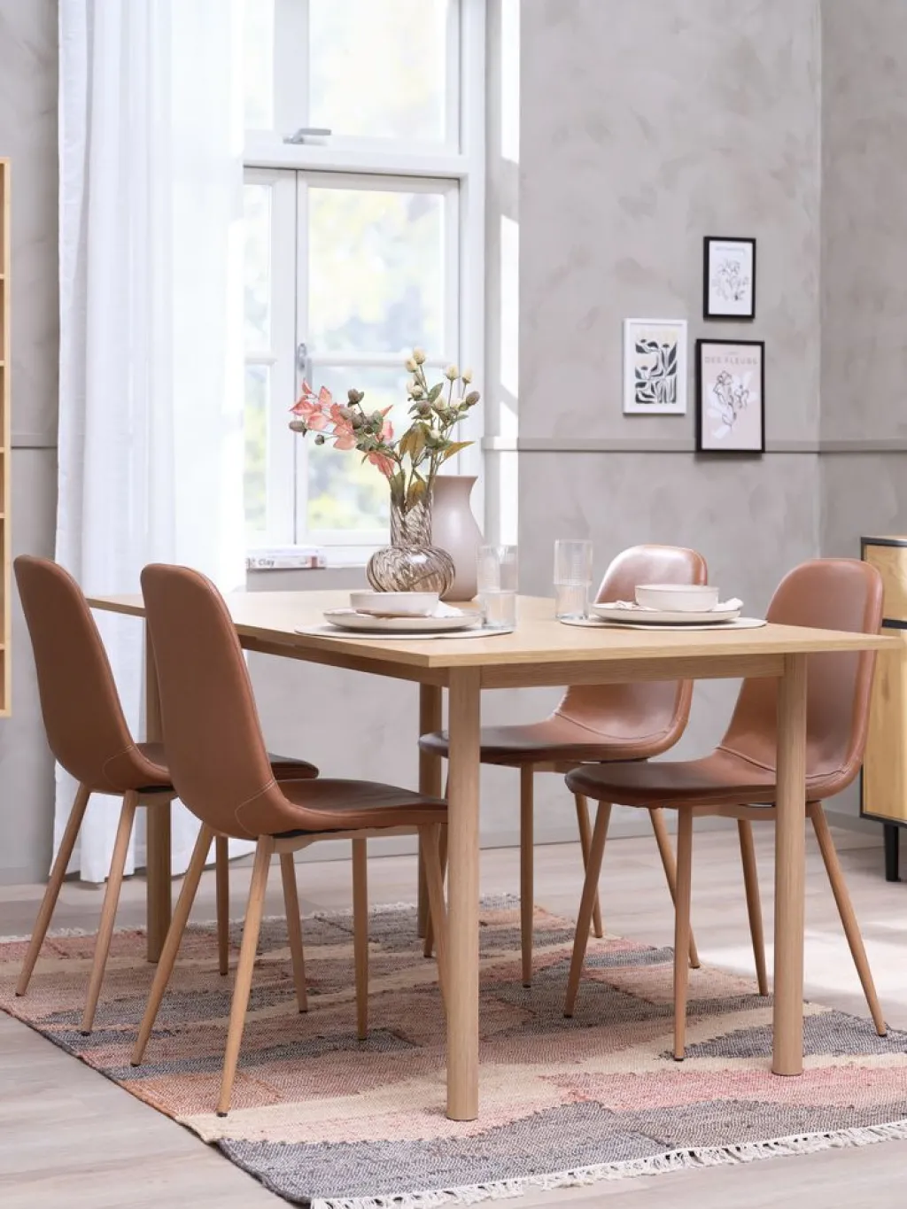 Mesas De Comedor>JYSK ALSTEDMesa de comedor ALSTED 90x160 color roble natural