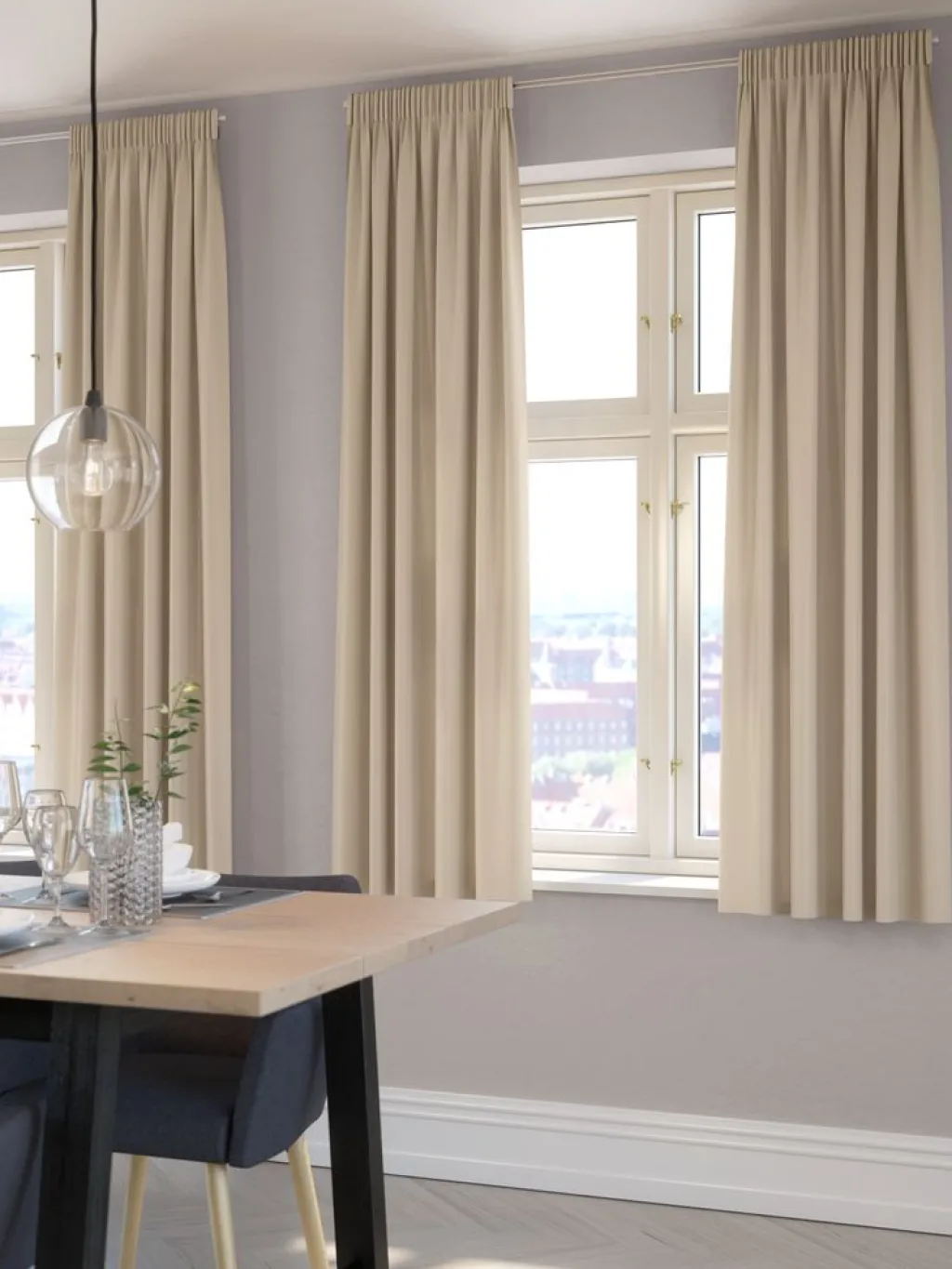 Cortinas Opacas>JYSK AMUNGENCortina semiopaca AMUNGEN 1x140x175 Arena
