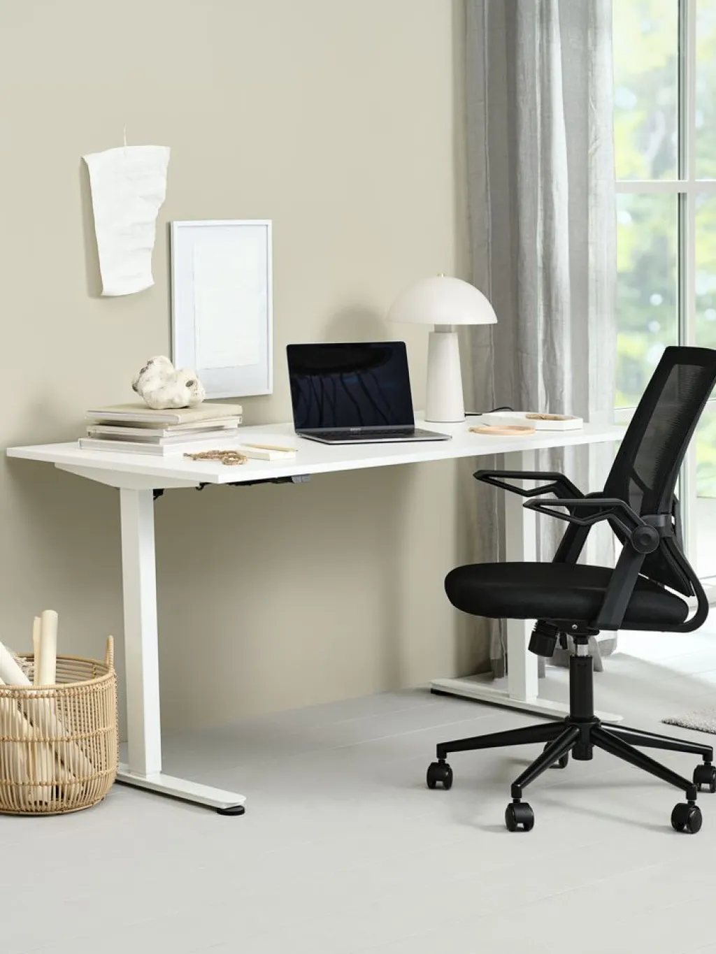 Sillas De Oficina|Sillas Gaming>JYSK ASPERUPSilla de escritorio ASPERUP malla negro/tela negro