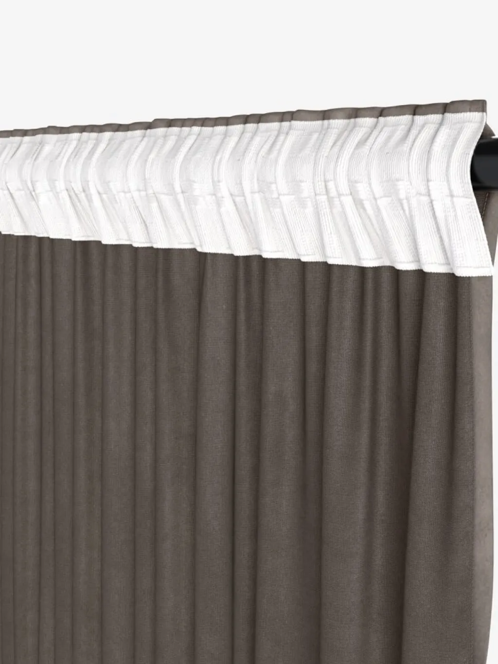 Cortinas Gruesas>JYSK AUSTRACortina AUSTRA 1x140x300 terciopelo marrón Marrón oscuro