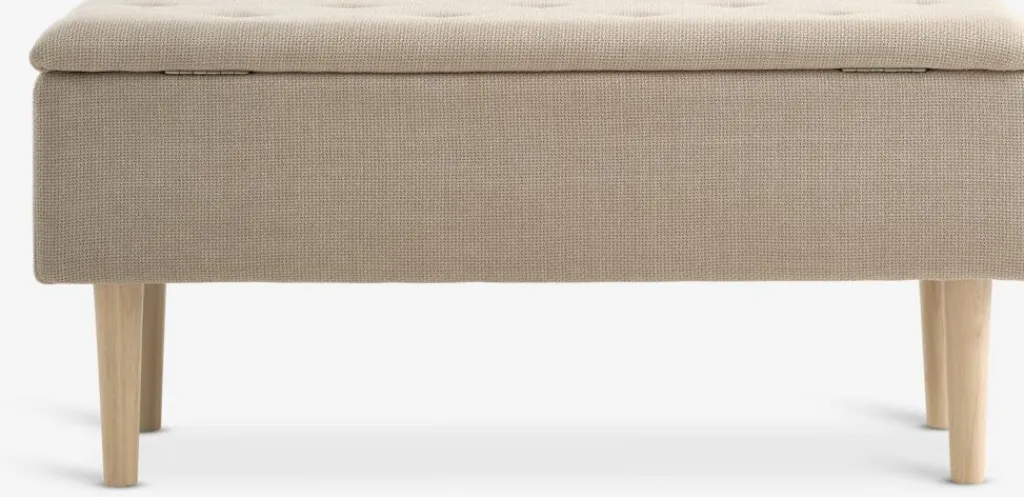 Bancos|Bancos>JYSK BADSTEDBanco BADSTED con almacenaje tela beis/color roble Beige