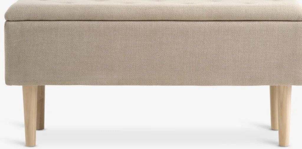 Bancos|Bancos>JYSK BADSTEDBanco BADSTED con almacenaje tela beis/color roble Beige