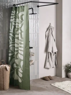 Cortinas De Baño>JYSK BAGGETORPPLUSCortina de ducha BAGGETORP 180x200 verde oliva