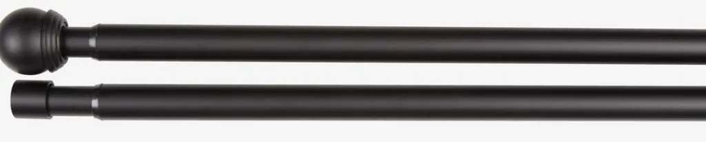 Barras Y Rieles Para Cortinas>JYSK BALLBarra de cortina doble BALL 200-340cm Negro