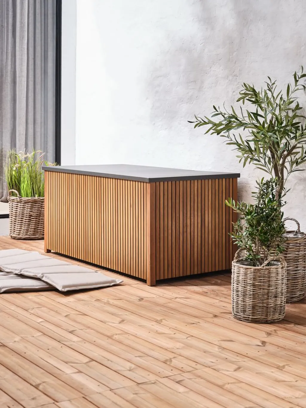 Almacenaje Para Cojines|Almacenaje Para Cojines>JUTLANDIA BEDERBaúl para guardar cojines BEDER A155xA71xP78 madera dura Natural