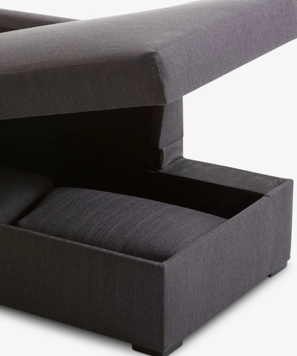 Sofás Cama|Sofás Cama>JYSK BEDSTEDSofá cama con chaise longue BEDSTED gris