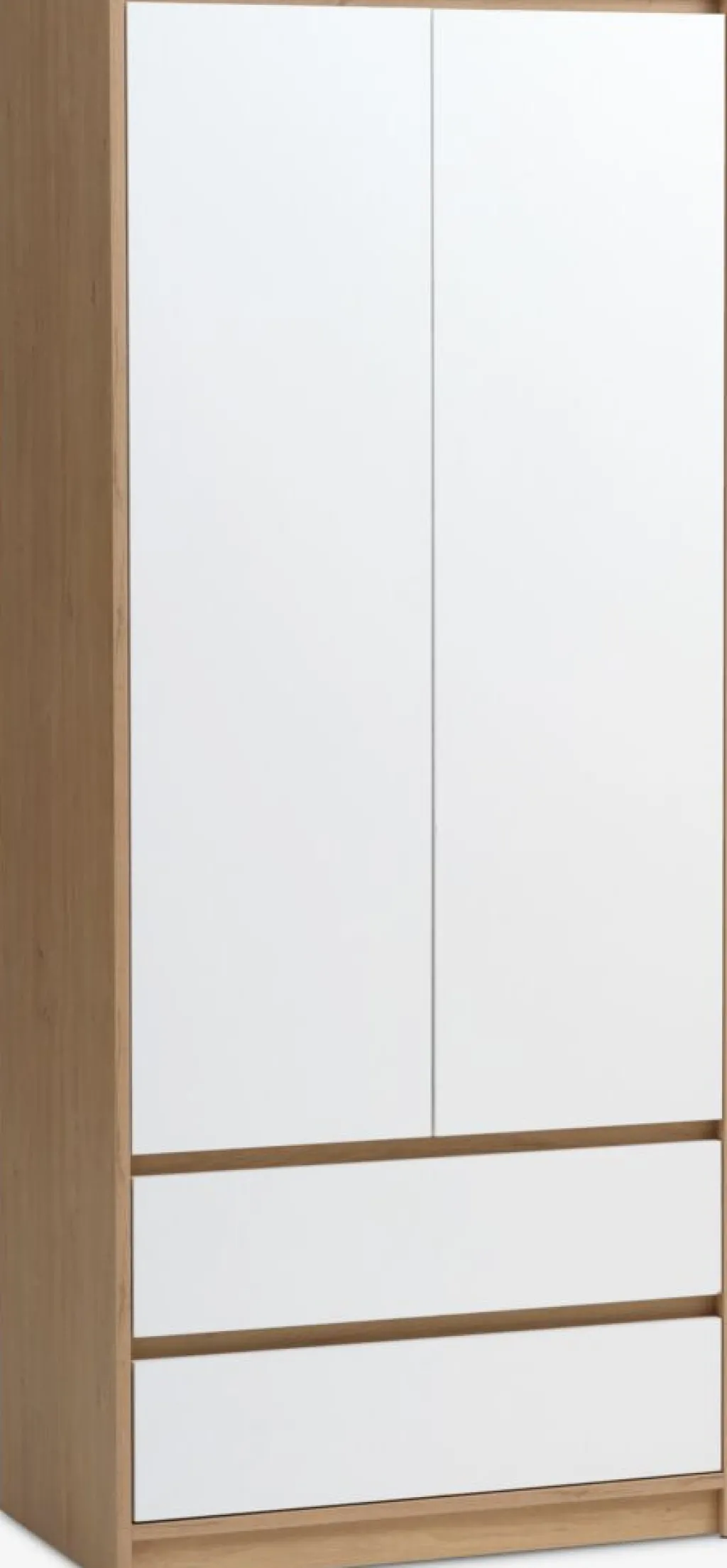 Armarios|Todos Los Armarios>JYSK BILLUNDArmario BILLUND 80x193 blanco/color roble natural Blanco+Roble natural