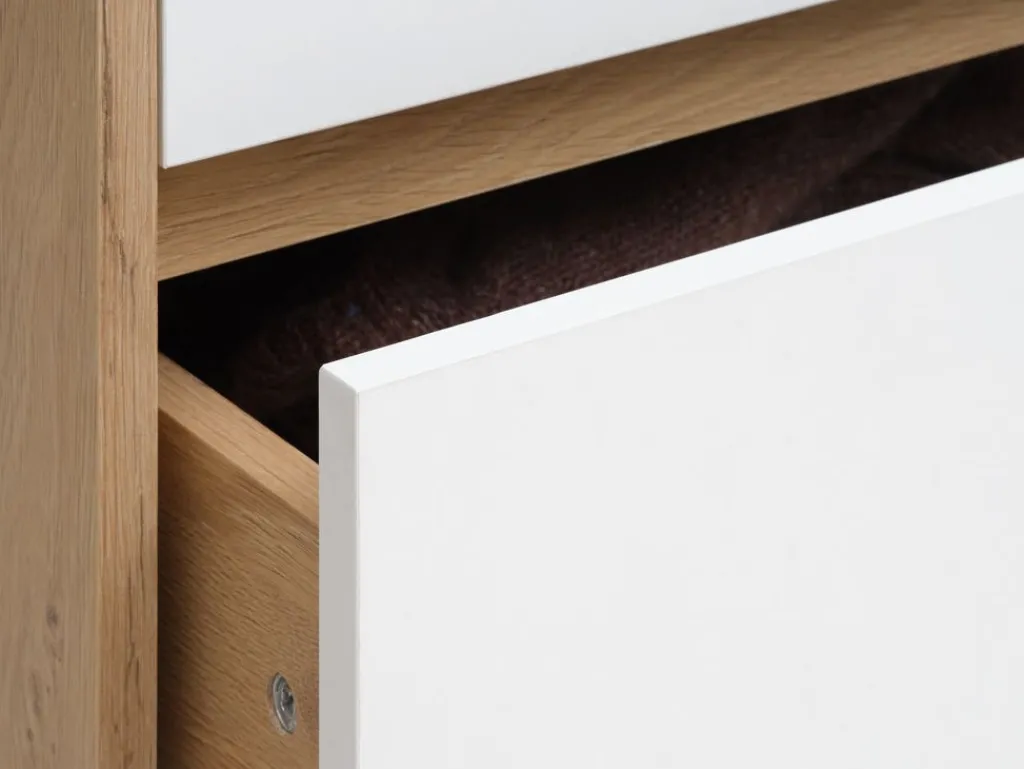 Armarios|Todos Los Armarios>JYSK BILLUNDArmario BILLUND 80x193 blanco/color roble natural Blanco+Roble natural