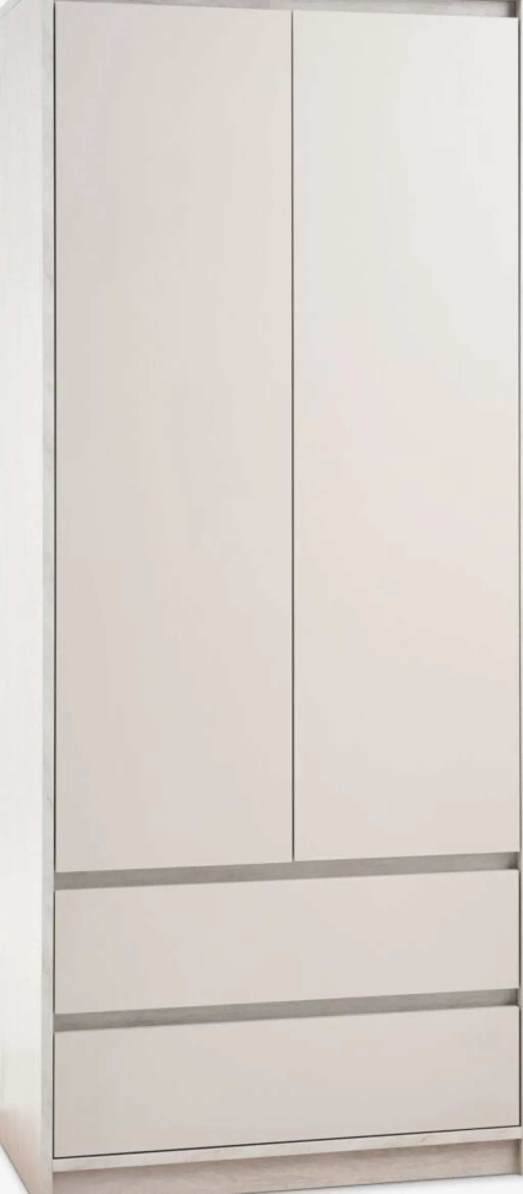 Armarios|Todos Los Armarios>JYSK BILLUNDArmario BILLUND 80x193 2 puertas 2 cajones travertino/beis Travertino+Beige