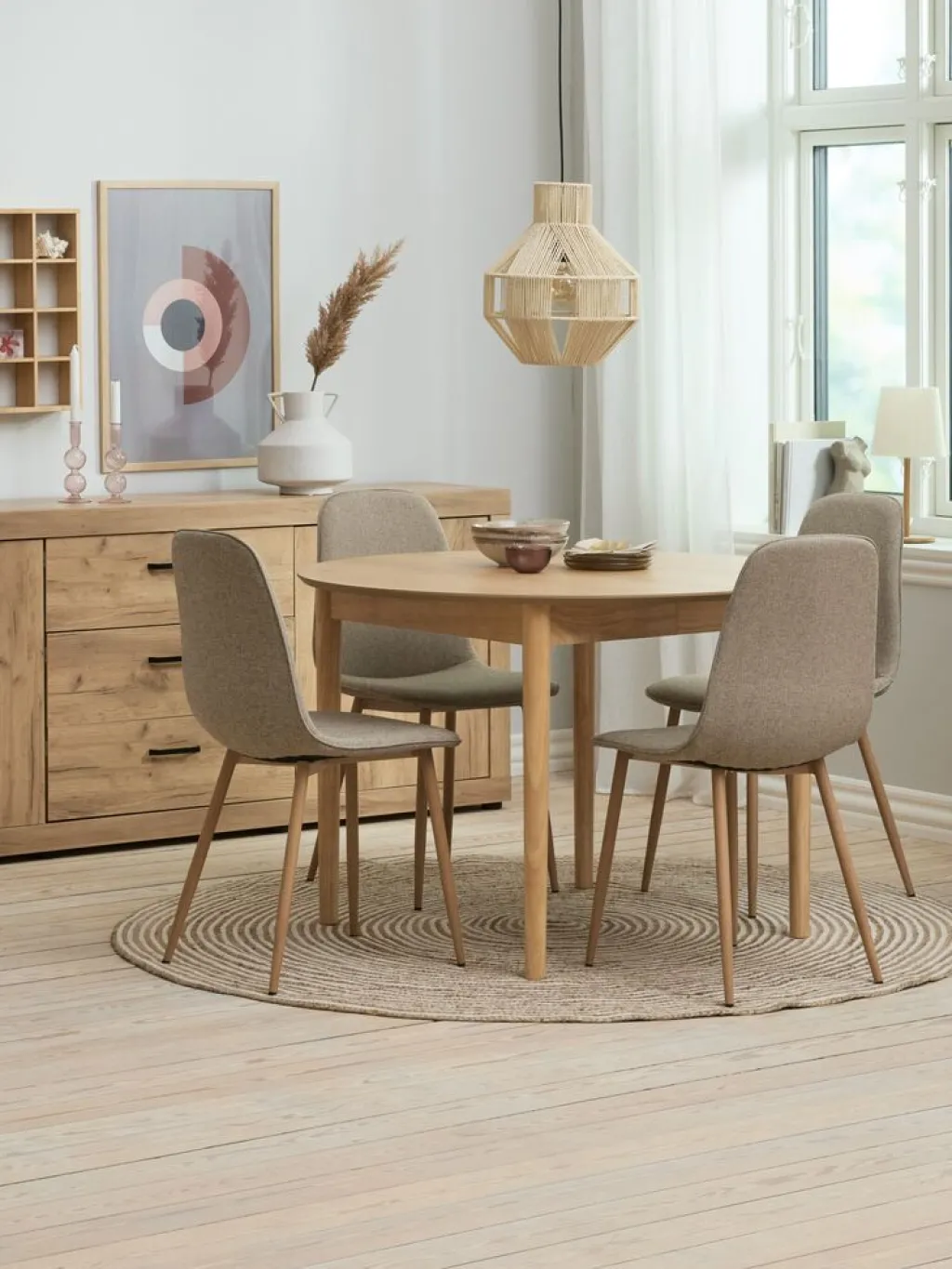 Sillas De Comedor>JYSK BISTRUPSilla de comedor BISTRUP arena/roble natural