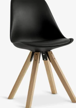 Sillas De Comedor>JYSK BLOKHUSSilla de comedor BLOKHUS polipiel /natural Negro