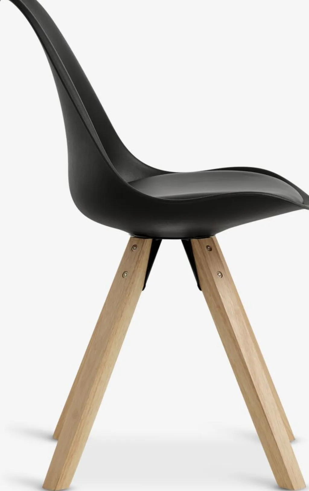 Sillas De Comedor>JYSK BLOKHUSSilla de comedor BLOKHUS polipiel /natural Negro