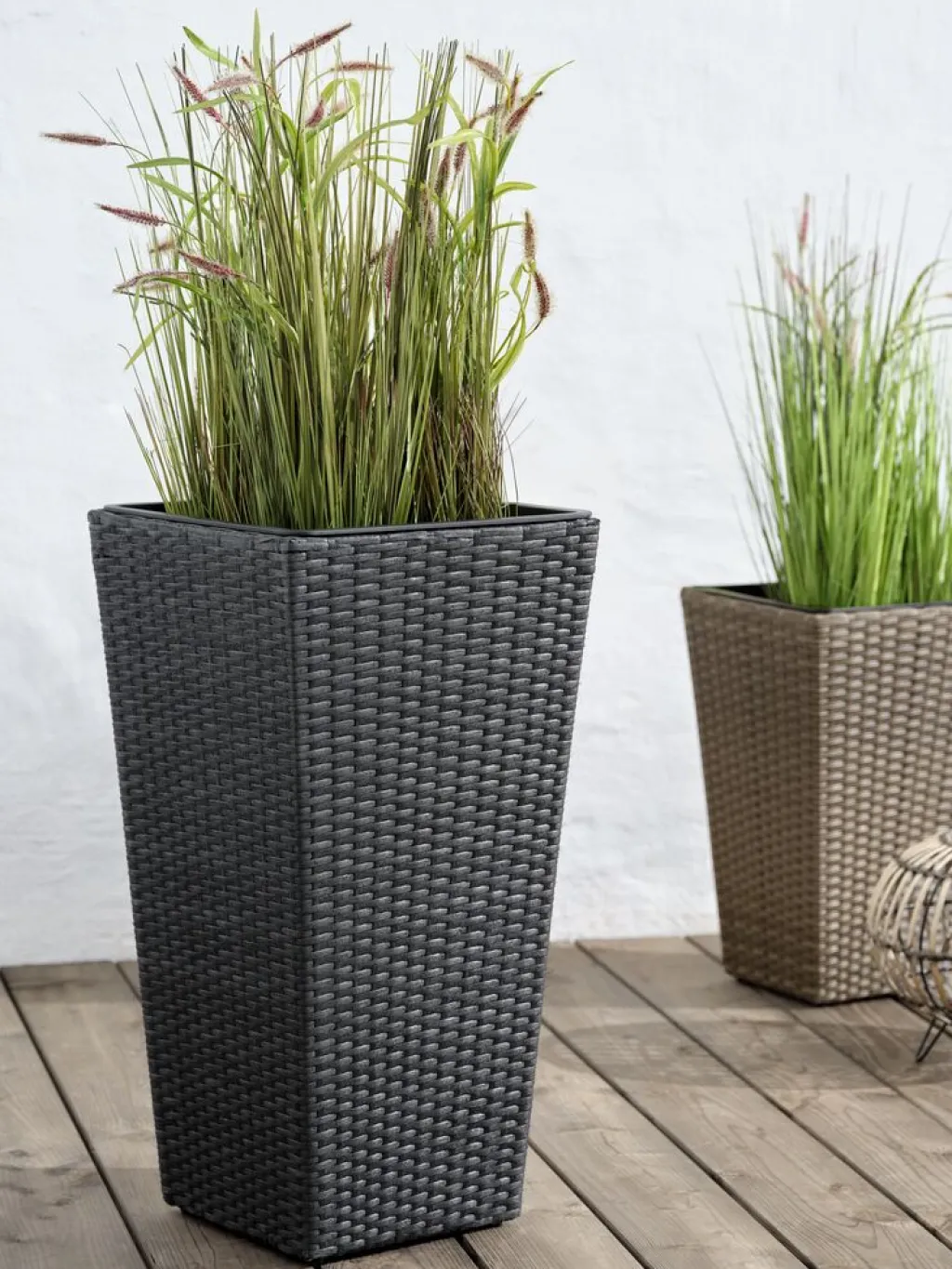 Maceteros>JYSK BLOMMORCesto de jardín BLOMMOR A36xL36xA70 Negro