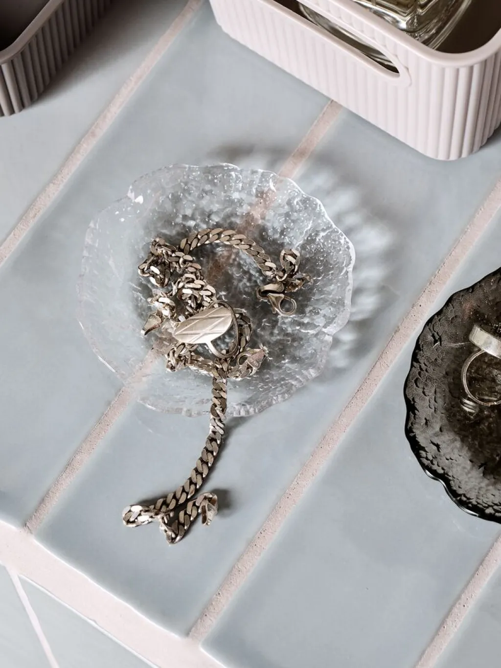 Cuidado Personal|Accesorios>JYSK BODAFORSBandeja vaciabolsillos BODAFORS cristal variado