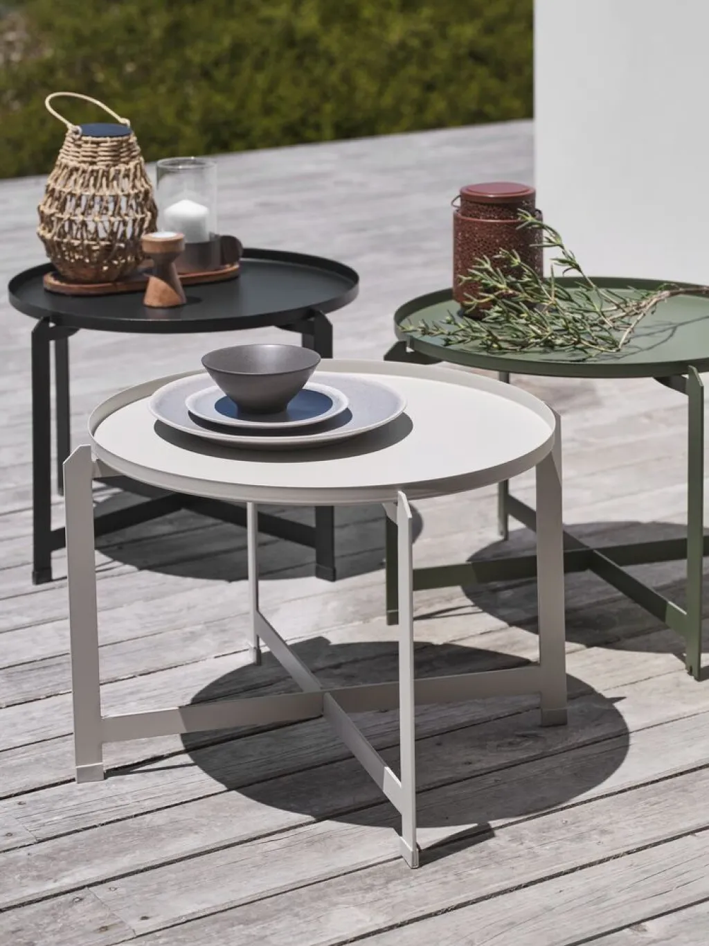Mesas De Jardín|Muebles De Jardín>JYSK BORREMesa auxiliar BORRE Ø50xA40 Negro