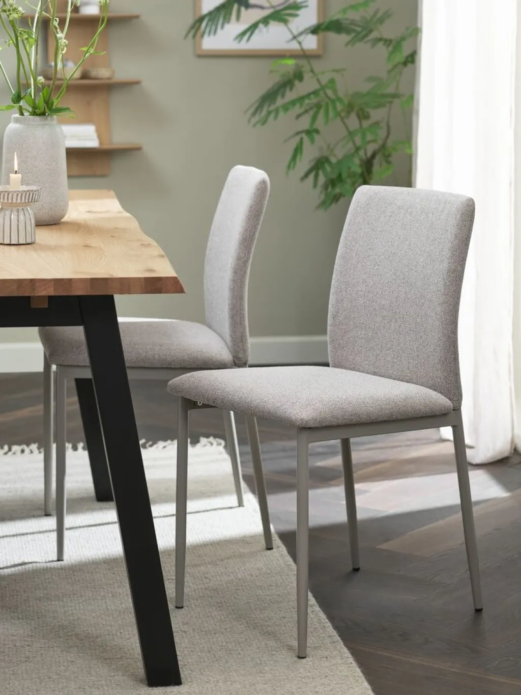 Sillas De Comedor>JYSK BRANDESilla de comedor BRANDE tela beis