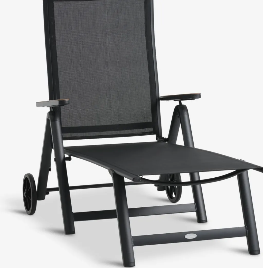 Muebles De Jardín|Tumbonas>JUTLANDIA BREDSTENTumbona BREDSTEN A79xL187 negro