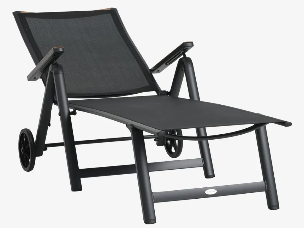 Muebles De Jardín|Tumbonas>JUTLANDIA BREDSTENTumbona BREDSTEN A79xL187 negro