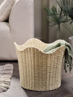 Todas Las Cestas|Cestas Y Cajas>JYSK BREKKECesta BREKKE Ø41xA35cm blanco roto