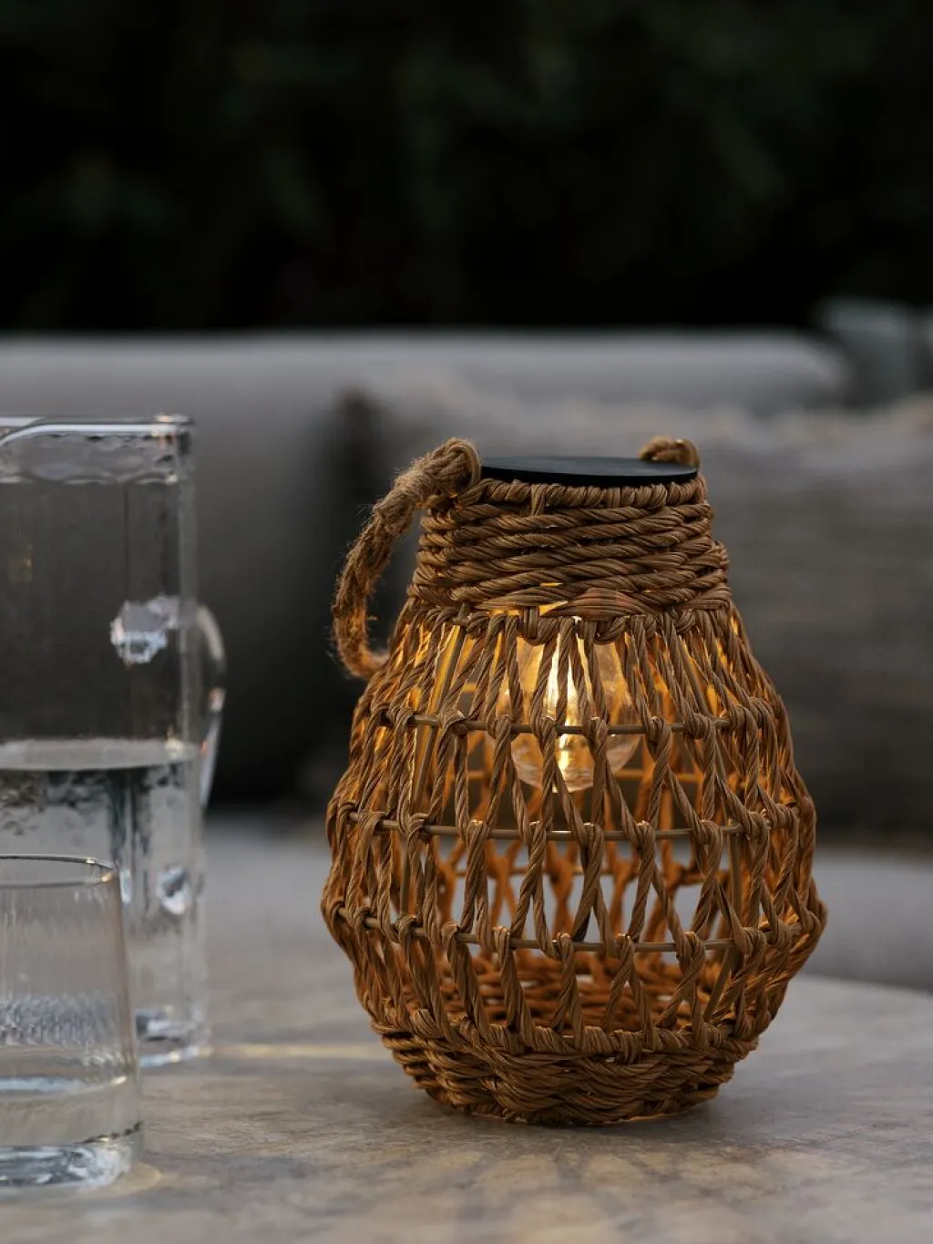 Iluminación Exterior>JYSK BREMSELámpara a pilas BREMSE Ø18xA22cm natural