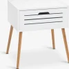 Mesitas De Noche|Mesitas De Noche>JYSK BROBYMesita de noche BROBY 1 cajón color bambú/blanco