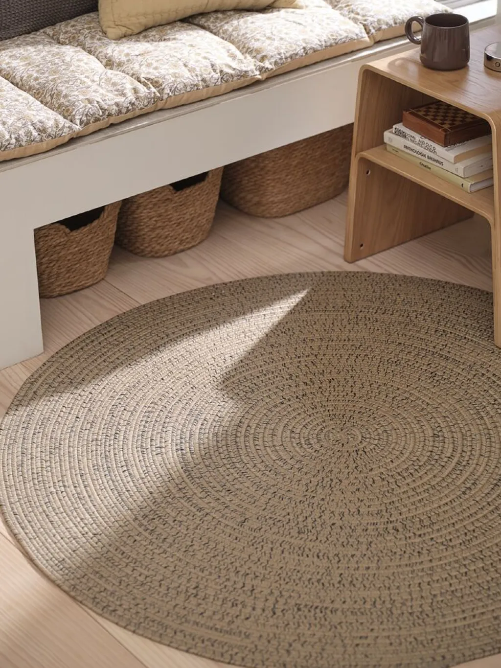 Alfombras Pequeñas|Alfombras>JYSK BUESTARRAlfombra BUESTARR Ø120 natural/gris