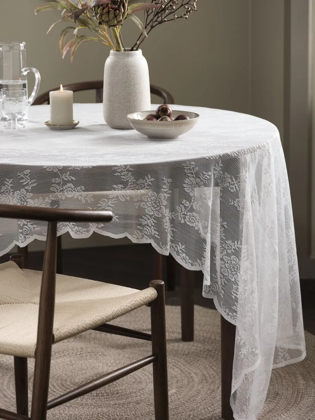Manteles>JYSK CIKORIAMantel CIKORIA 140x240 blanco