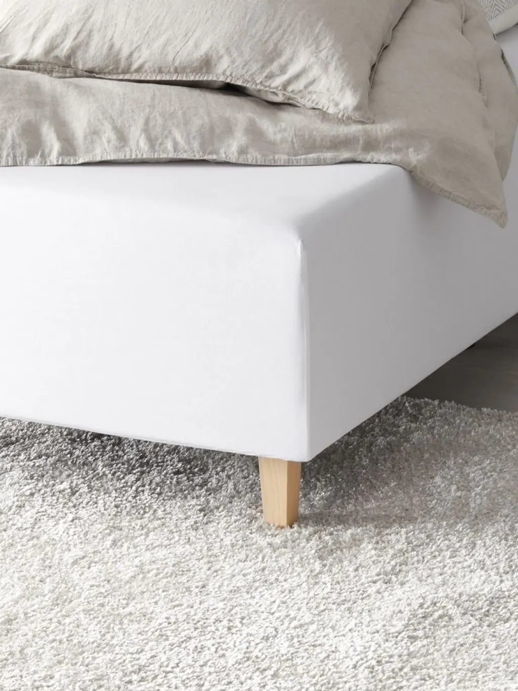 Sábanas Para Colchones|Sábanas Para Toppers>JYSK DAGNYPLUSSábana bajera ajustable DAGNY 90x200x35 Blanco