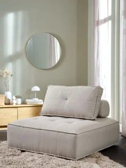 Sillones>JYSK DAGSTRUPPuf DAGSTRUP con respaldo tela beis