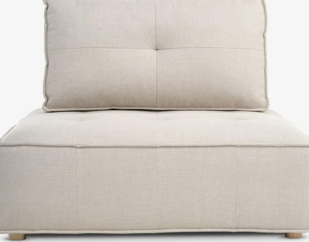 Sillones>JYSK DAGSTRUPPuf DAGSTRUP con respaldo tela beis