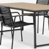 Conjuntos Mesa Y Sillas De Jardín>JUTLANDIA DAGSVAD + NABEMesa FAUSING L190 + 4 sillas NABE negro