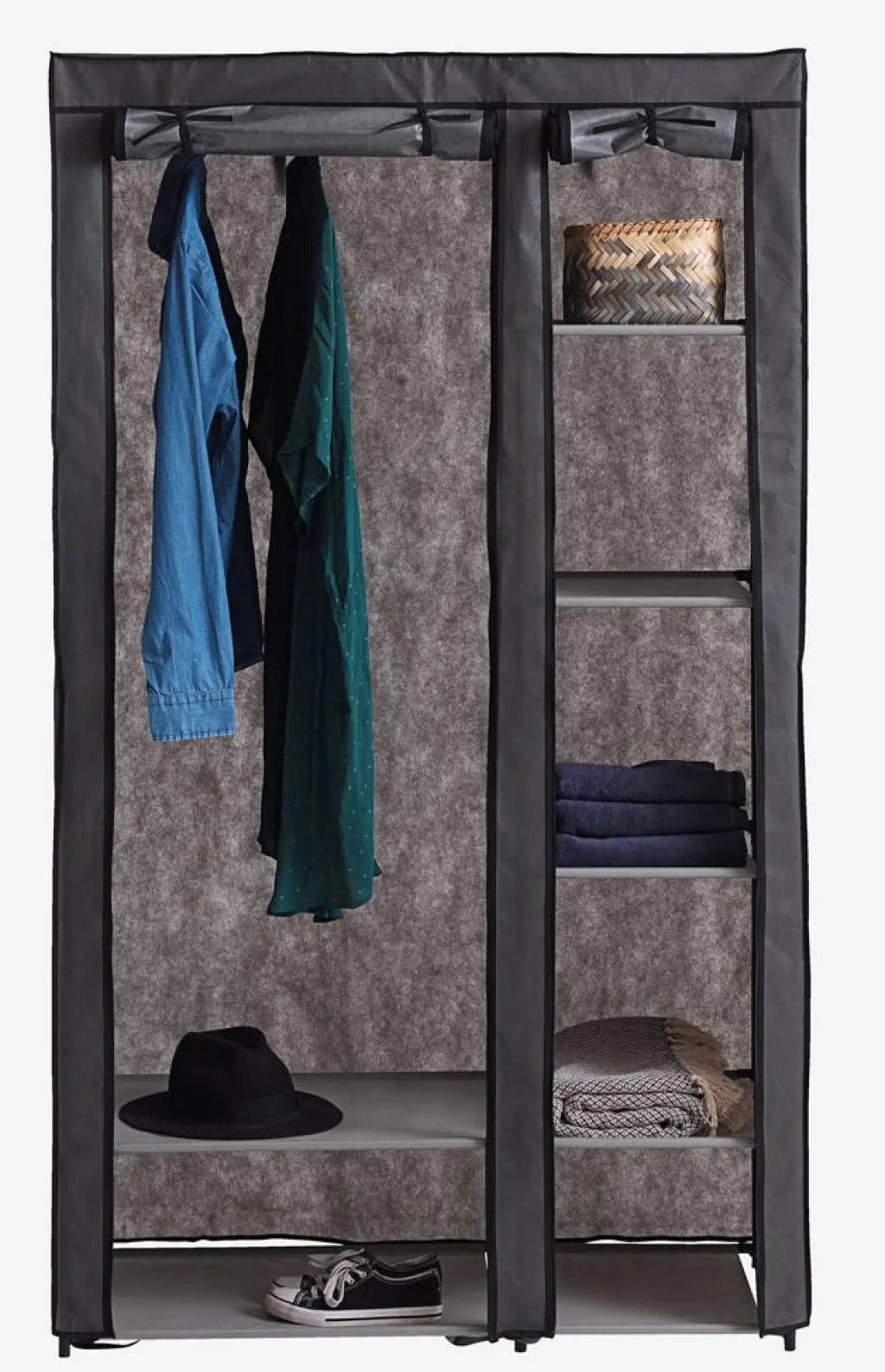 Burros Para Ropa|Burros Para Ropa>JYSK DAMHUSArmario DAMHUS 100x174 gris oscuro